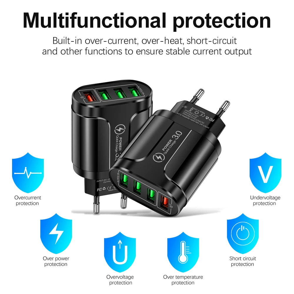 45 W USB-Ladegerät Schnellladung QC 3.0 Wandladung für iPhone – Bild 3