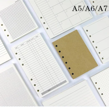 45-Blatt-Business-Notizbuch, A5, A6, lose Blätter, Nachfüllung, Spiralbinder, Register, Innenseite, monatlich