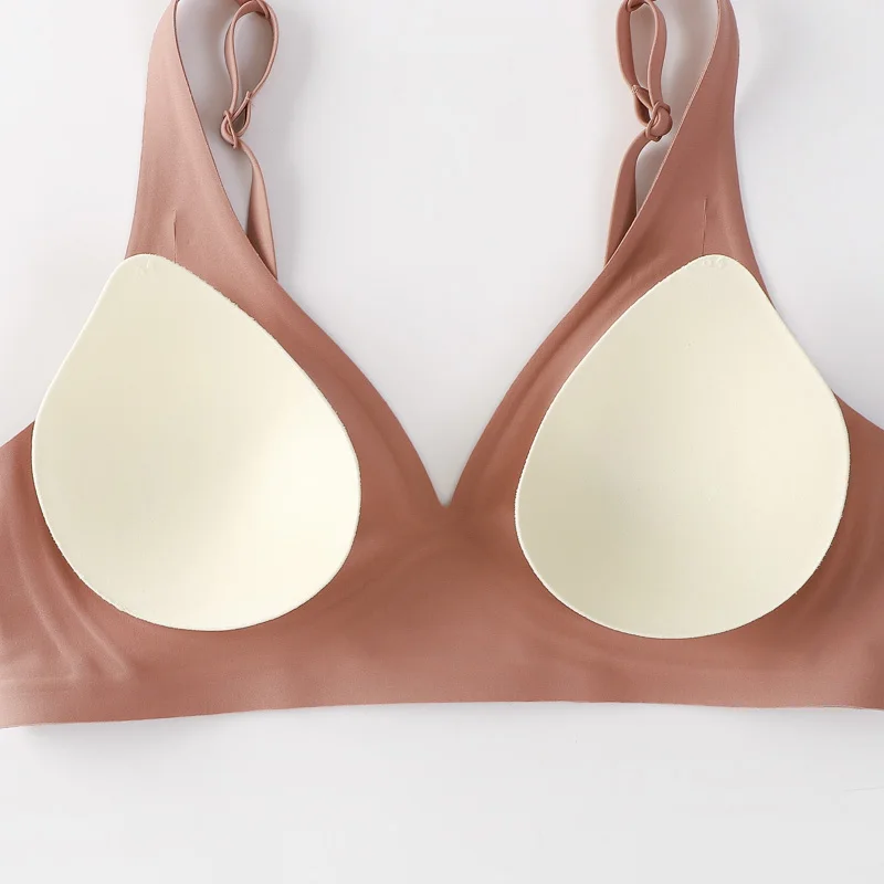 Finetoo Soft Wireless BH Frauen Deep V BHs sexy Bra lette – Bild 5
