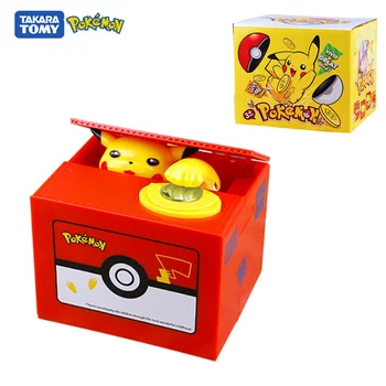 Pokemon Sparschwein Action Figur Anime Cartoon Pikachu Elektronische Kunststoff Spardose Stehlen Münze