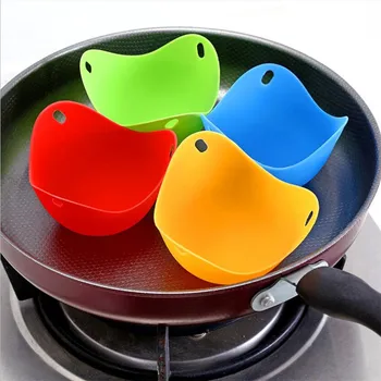 Silikon Ei Wilderer Form Wilderei Pods Ei Form Schüssel Ringe Herd Kessel Küche Kochen Zubehör (4 Stück)