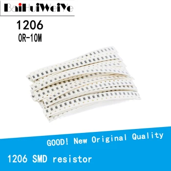 1206 SMD Widerstand 0R-10M 1/2W 0 1 10 100 150 220 330 Ohm 1K 2,2K 10K 100K 0R 1R 10R 100R 150R (100 Stück)