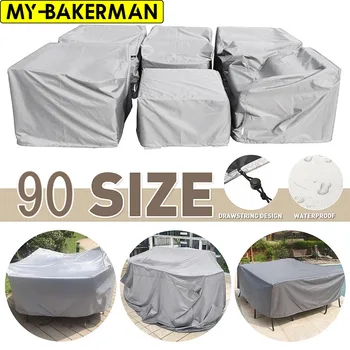 90 Größen Outdoor Gartenmöbel Wasserdichte Abdeckungen Regen- und Schneeschutz Stuhlüberzüge für Sofa Tisch