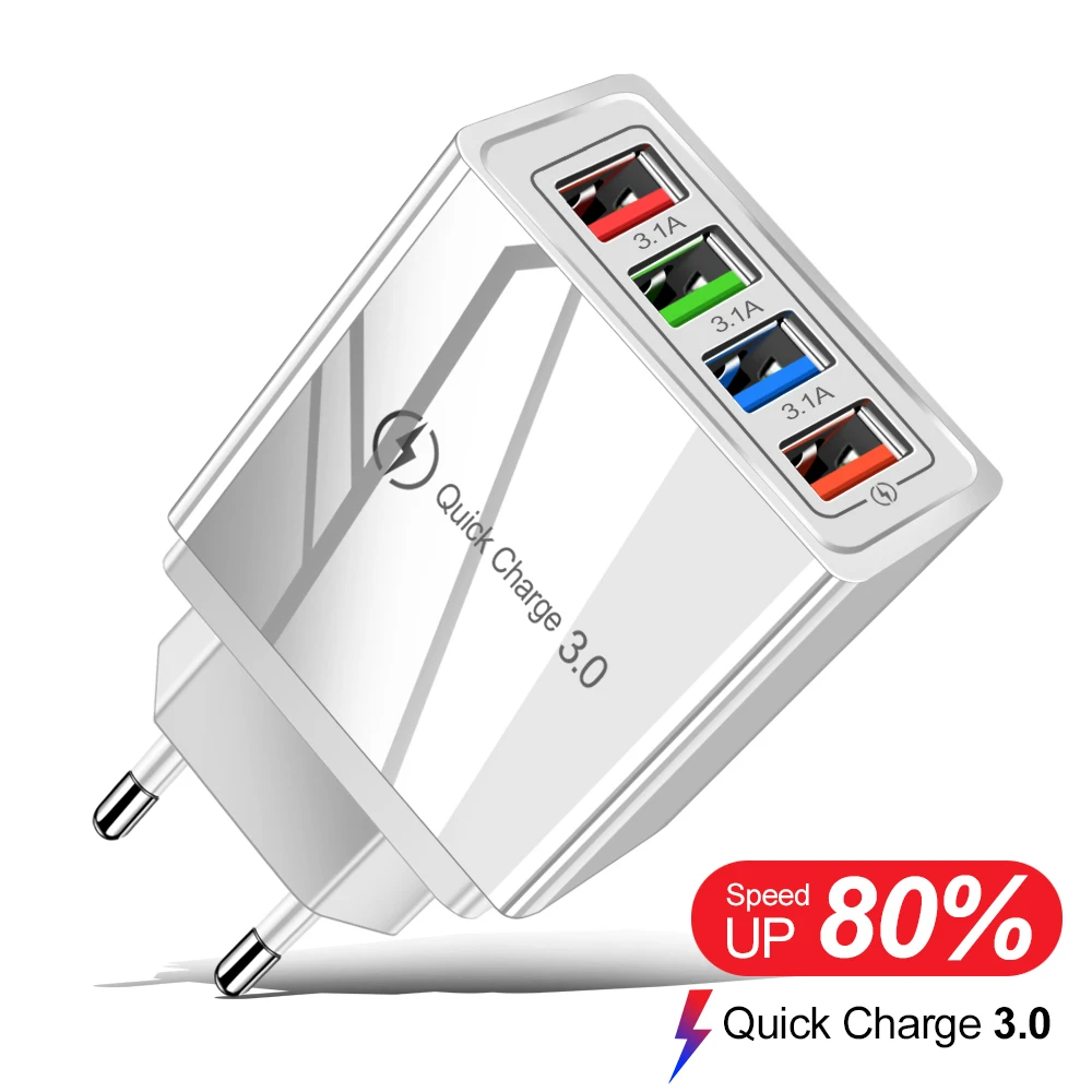 EU/US-Stecker USB-Ladegerät Schnell ladung 3,0 für Telefon – Bild 6