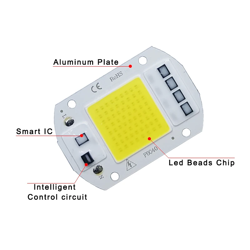 LED-Chip-COB-Lampe, 10 W, 20 W, 30 W, 50 W, AC 220 V, 240 V – Bild 5