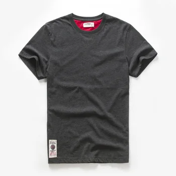 Männer T-shirt Baumwolle Einfarbig t-shirt Männer Kausalen Oansatz Grundlegende T-shirt Männlich Klassische