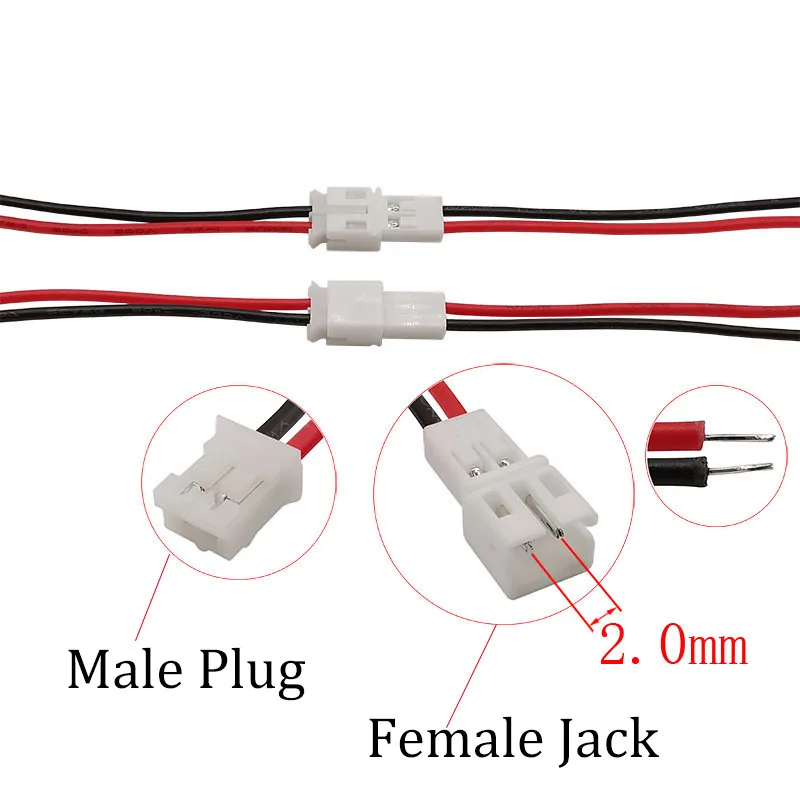 5 paar PH2.0 2Pin JST Draht Anschlüsse Pitch 2,0mm JST 2P – Bild 2