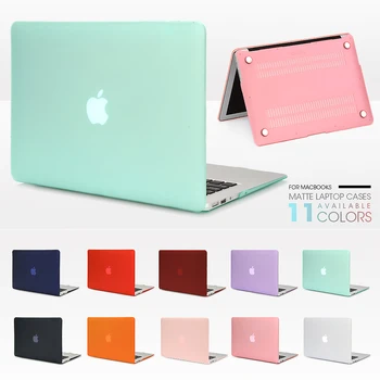Matte Laptop-Hülle für Apple MacBook Air 13 Pro 11 12 13 15 16 Zoll A2337 A1466 A1708 A2179 MacBook, mattierte