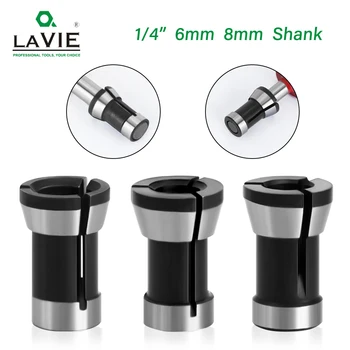 LAVIE 1pc 3PCS Set Spannzangen 6,35mm 8mm 6mm Spannzange Gravur Trimmen Maschine Elektrische Router fräser