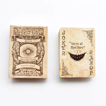 Spielkarten im Vintage-Stil, Alice im Spiel, Poker, Spielkarten, Deck, Brettspiele, Retro-Poker-Set, magische