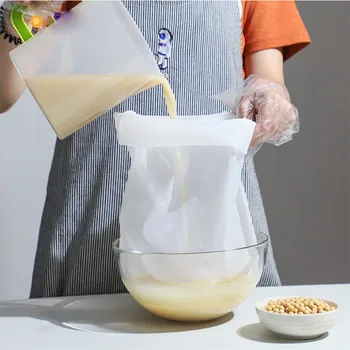 Food Grade Nylon Filter Tasche Netto Tee Bier Milch Kaffee Öl Filtration Sieb Mesh Küche Filter Mehrweg Nylon