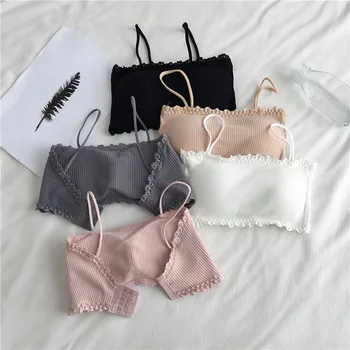 Damen Baumwoll-BH, weiblicher Tube-Top-BH, Damen-Hosenträger-Unterwäsche, schönes Tank-Top, nahtloser
