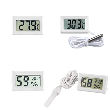 Mini LCD Digital Indoor Bequem Temperatur Sensor Feuchtigkeit Meter Gauge Instrumente Kabel thermometer