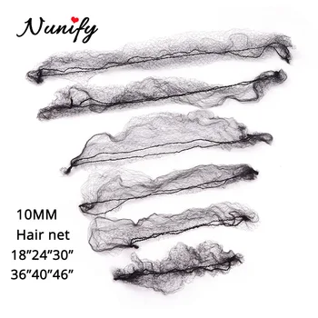 Haar Netze Unsichtbare Elastische Kante Mesh Lange 36 Zoll Schwarz Kurze 18 Zoll Perücke Netze (20 Stück)