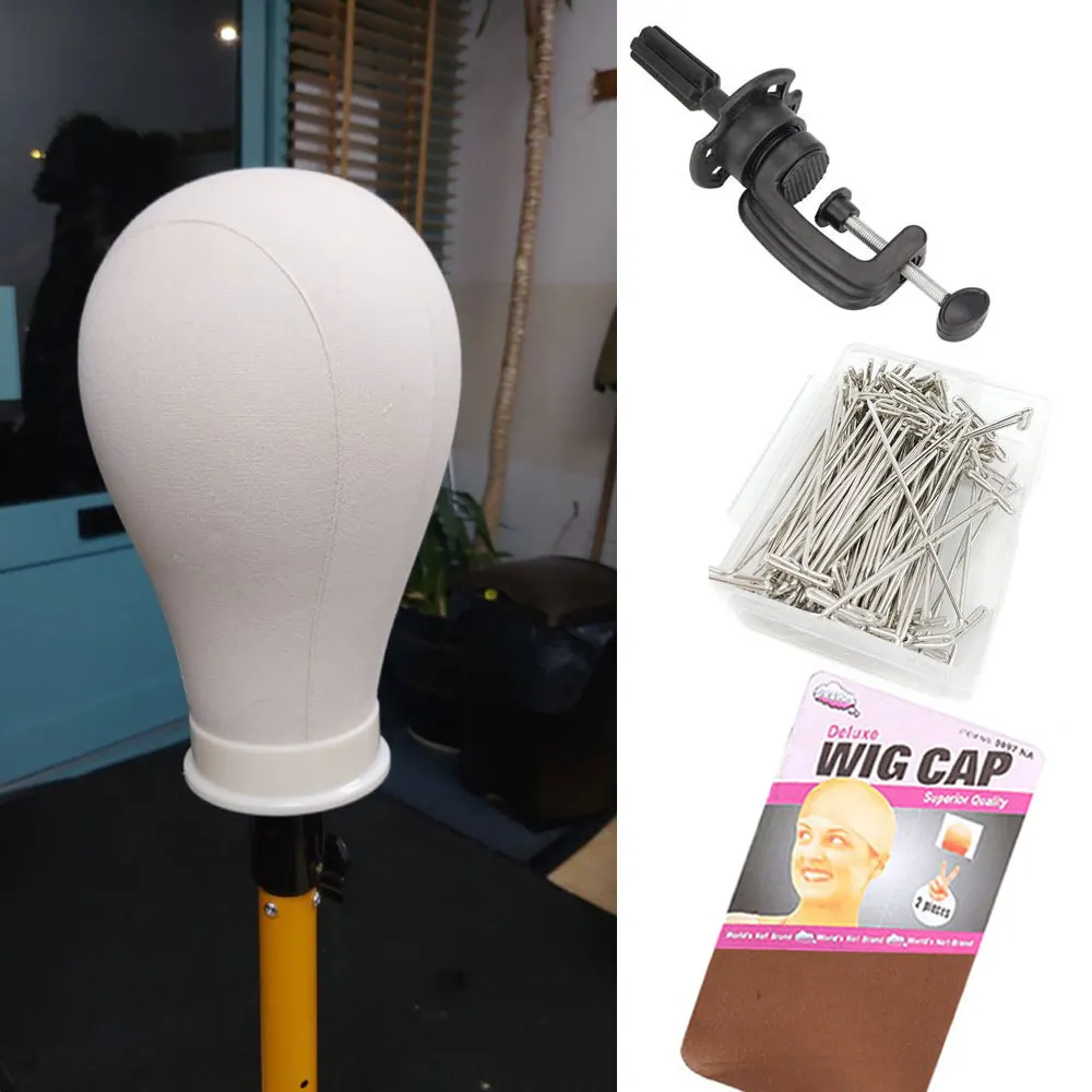 Leinwand Perückenkopf Perückenständer 21-24 Zoll Mannequin