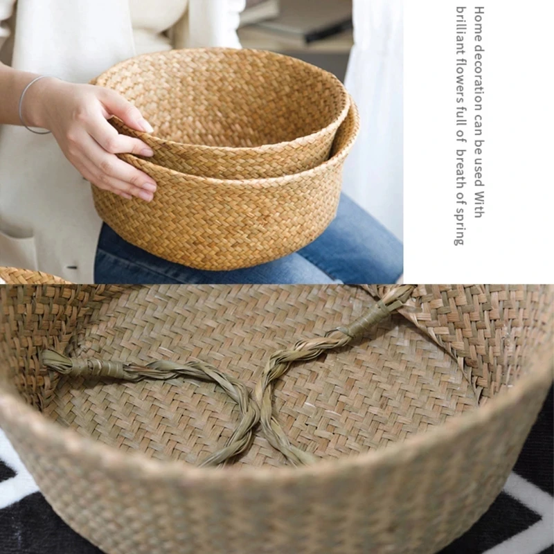 Zerolife Algen Weidenkorb Rattan Hängender Blumentopf – Bild 5