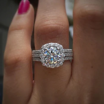 Huitan Trendy Frauen Ringe mit Brillante Zirkonia Luxus Verlobungsringe Mode Hochzeit Schmuck Drop Shipping