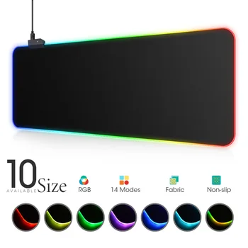 LED-Licht-Mauspad, RGB-Tastaturabdeckung, Schreibtischunterlage, farbenfrohe Oberfläche, Mauspad, wasserdicht