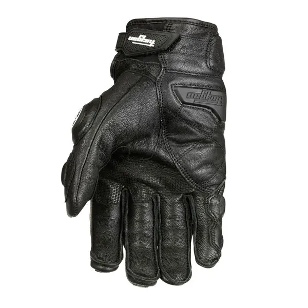 Motorradhandschuhe Schwarz Racing Echtes Leder Motorrad Weiß – Bild 4