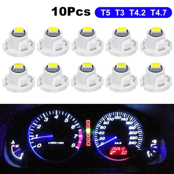 10x T5 T3 T4.2 T4.7 LED Auto Glühbirne Luces LED Para Auto Innenseite Licht Instrument Lampe Armaturenbrett