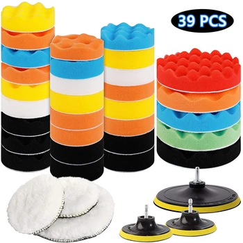 Auto Polieren Schwamm Pads Kit Schaum Pad Puffer Kit Polieren Maschine Wachs Pads für Auto Motorrad motor