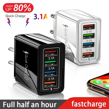 EU/US-Stecker USB-Ladegerät Schnell ladung 3,0 für Telefon adapter für iPhone 15 Pro Max Tablet tragbare Wand