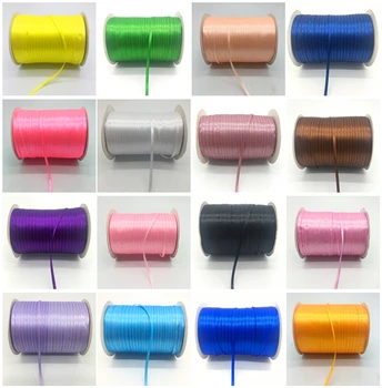 (20 Yards/lot) 1/8 "3mm Seide Satin Band Polyester Band Hochzeit Weihnachten Party Dekoration DIY Geschenk