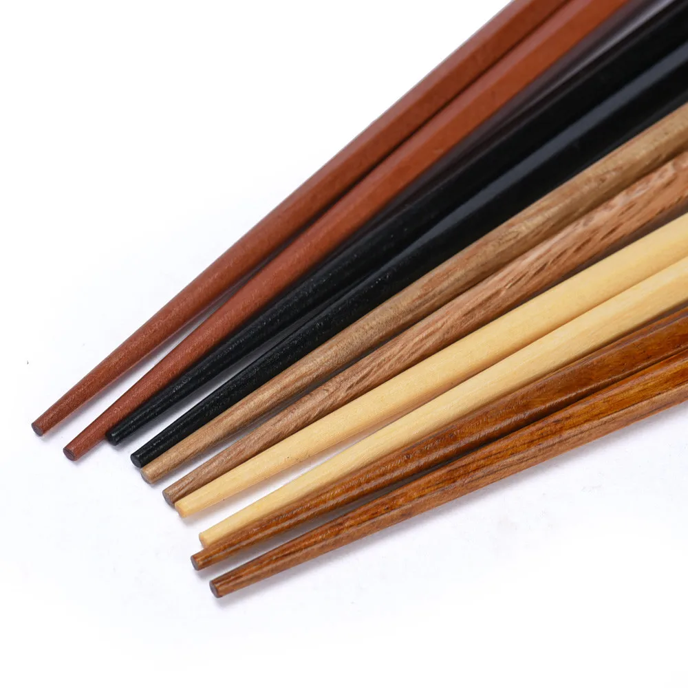 5 Paar Holzstäbchen im japanischen Stil, wiederverwendbare – Bild 4