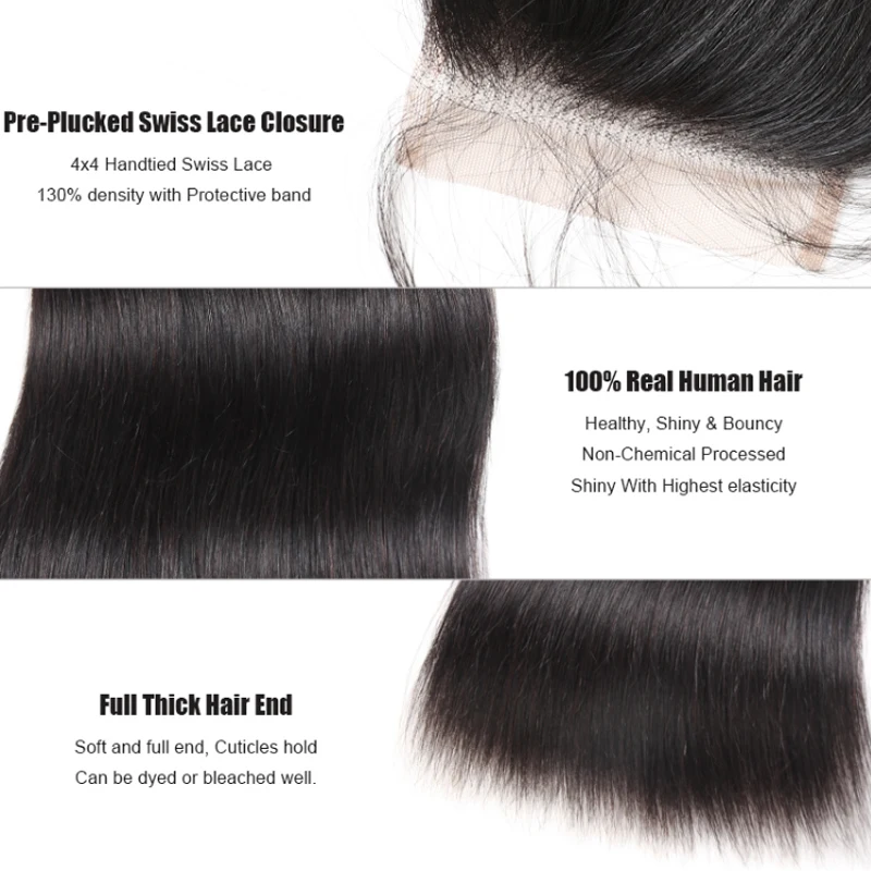 HD Closure 5x5 Straight Closure 6x6 Transparent Lace Closure – Bild 3