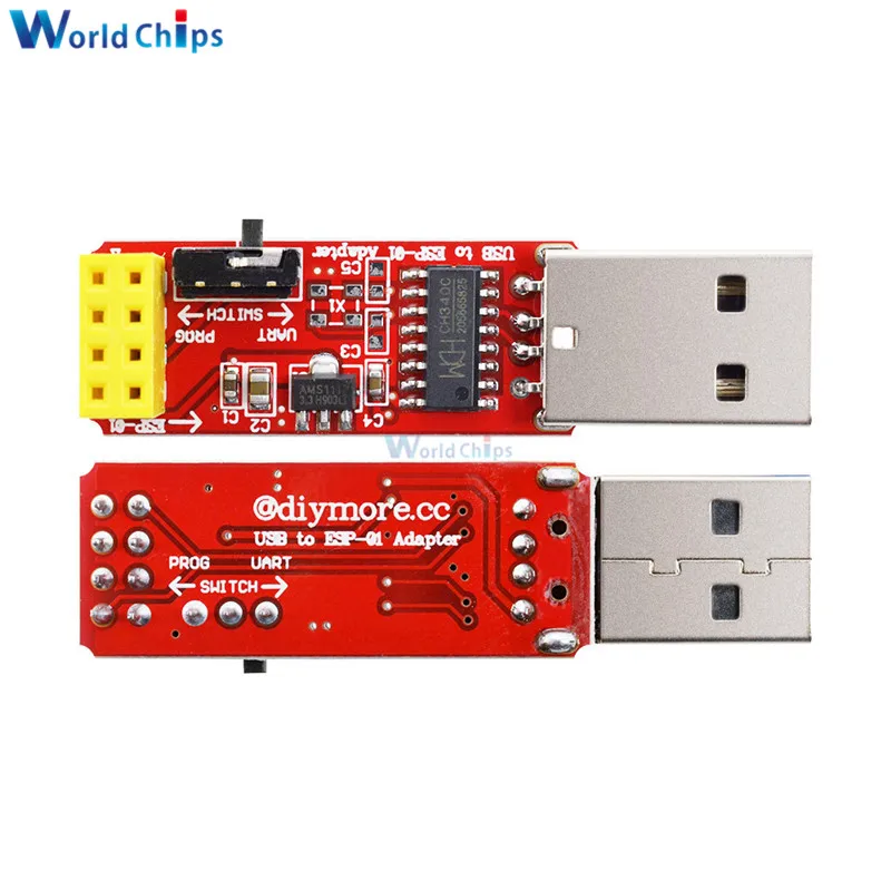 3,3 V USB zu ESP8266 ESP-01 ESP-01S Wi-Fi-Adaptermodul mit – Bild 3