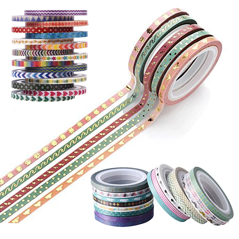 ABOOM 48 Teile/los 3 MM * 5 Mt Decoraive Papier Washi – Bild 4