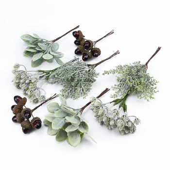 Künstliche Pflanzen Dekorative Blumen Kränze Weihnachten Dekorationen für Home Hochzeit Diy (6 Stück)
