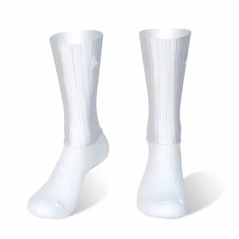 Rutschfeste Silikon-Sommer-Aero-Socken Whiteline Radsocken Herren Fahrrad Sport Laufsocken Calcetines Ciclismo