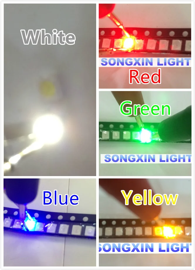 100 teile/los 3528 1210 Diode SMD LED Diodo Kit Grün ROT WARM – Bild 2