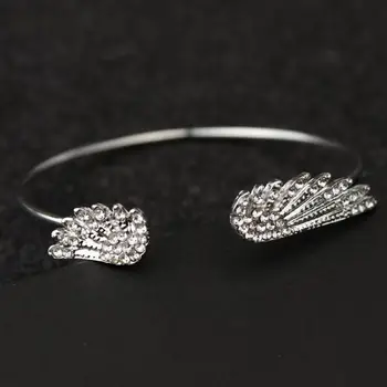 Korean Modeschmuck Engel Flügel Strass Armband Persönlichkeit Legierung Offenen Flügeln Armband Feder Armband
