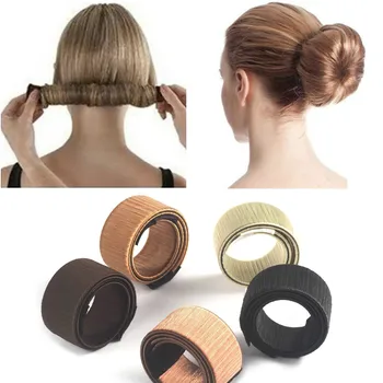 6 farben DIY Werkzeug Haar Zubehör Synthetische Perücke Donuts Knospe Kopf Band Ball Französisch Twist