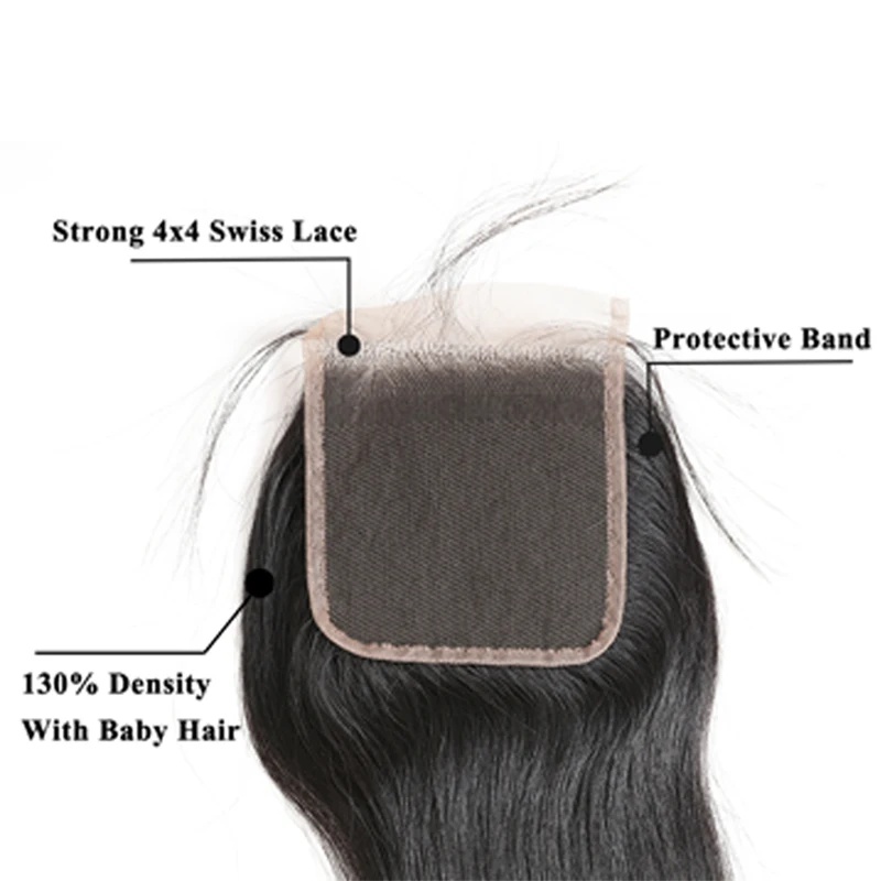HD Closure 5x5 Straight Closure 6x6 Transparent Lace Closure – Bild 4