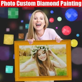 HOMFUN Foto Benutzerdefinierte Diamant Malerei 5D DIY Bild von Strass Diamant Stickerei 3D Kreuz Stich Hause