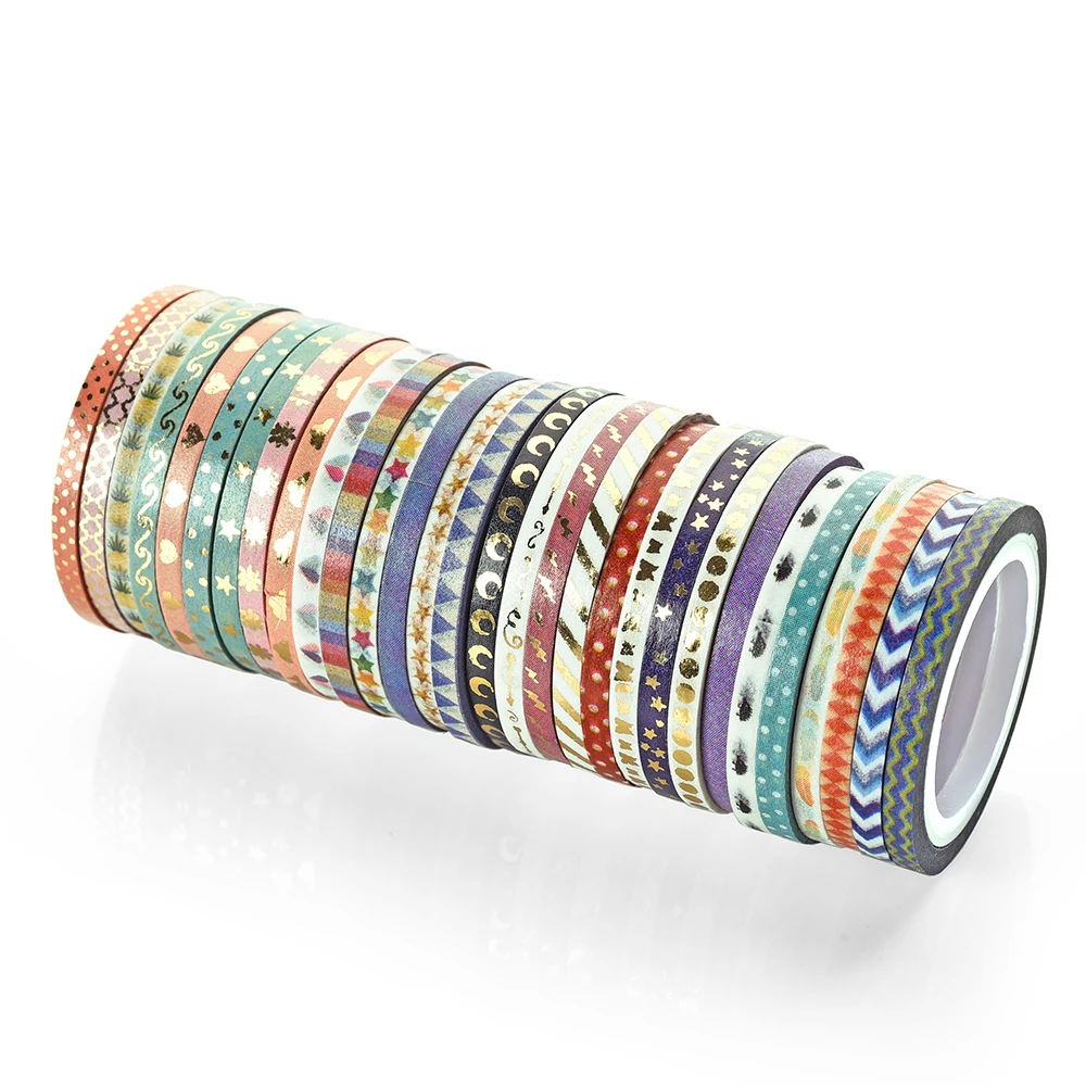 ABOOM 48 Teile/los 3 MM * 5 Mt Decoraive Papier Washi – Bild 5