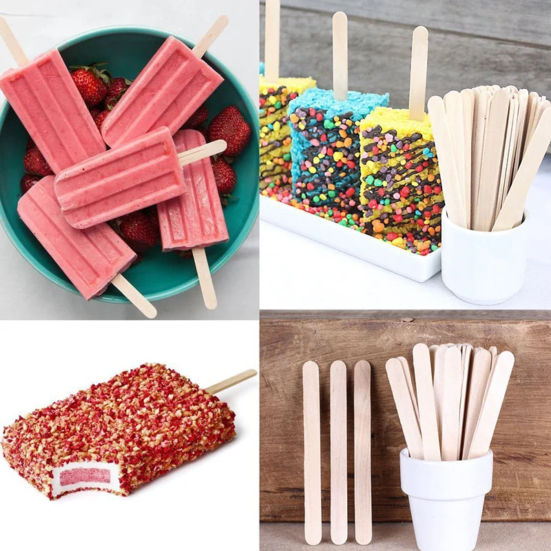 Leeseph Bastelsticks, Eiscreme-Sticks, Eis am Stiel aus Holz – Bild 6