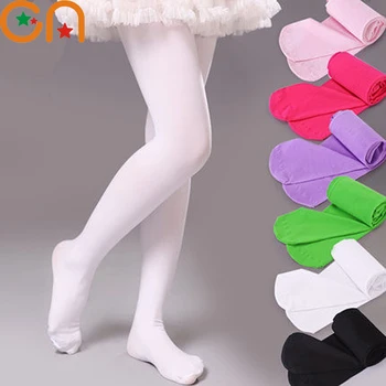 Mädchen Ballett Tanz Strumpfhosen Kinder EINE Dünne Abschnitt Mode Samt Strumpfhosen Baby Solide Schwarz Weiß