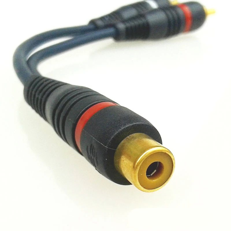 2 rca Stecker auf 1 rca Buchse ofc Audio Splitter Kabel Audio – Bild 4