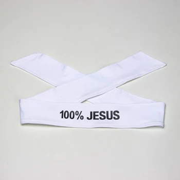 100% Jesus drucken Basketball Sport Stirnband Männer Frauen laufen Fitness Schweiß band Bandana