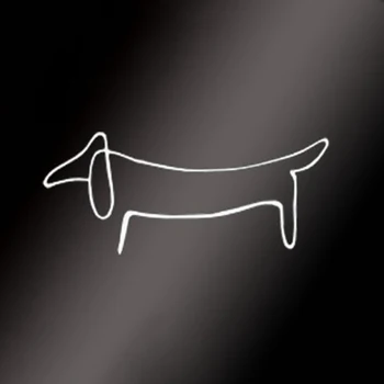 Dackel Weiner Hund Aufkleber Vinyl Auto Fenster Picasso Kunst Liebe mein Aufkleber Dekor