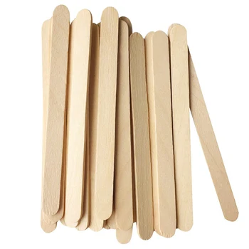 Leeseph Bastelsticks, Eiscreme-Sticks, Eis am Stiel aus Holz, 11,4 cm Länge, Leckerli-Eis-Pop für Getränke