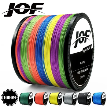 JOF 300 M 500 M 1000 M 8 Stränge 4 Stränge 18-88LB PE Geflochtener Angeldraht Multifilament Superstarke