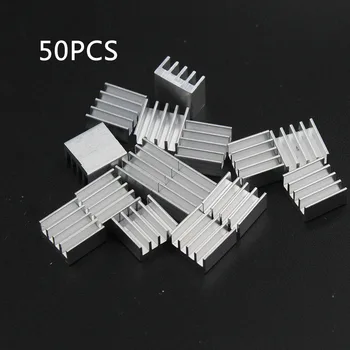 Aluminium Kühlkörper 8,8*8,8*5mm Elektronische Chip Kühler mit Thermische für IC, 3D Drucker (50 Stück)