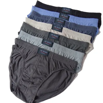 100% Baumwolle Slips Herren Bequeme Unterhose Mann Unterwäsche M/L/XL/2XL/3XL/4XL/5XL 5 teile/los & Drop