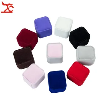 Quadratische Hochzeit Samt Ohrringe Ring Box Erstaunliche Verlobungsfeier Ohrring Schmuck Display Geschenkbox