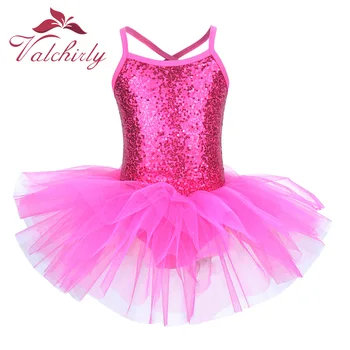 Ballerina Fee Abschlussball Party Kostüm Kinder Pailletten Blumenkleid Mädchen Tanzkleidung Gymnastik Ballett